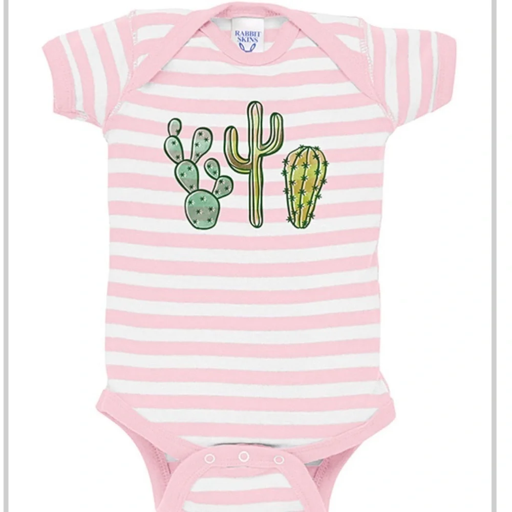 Set of 4 Boho Western Baby Onesies – Southwest Desert Animals Cactus – Size 24M